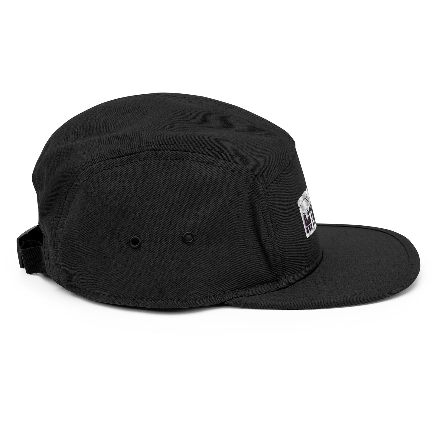 MTN LIF™ 5 Panel Camper Hat- embroidered SILVER mtn logo