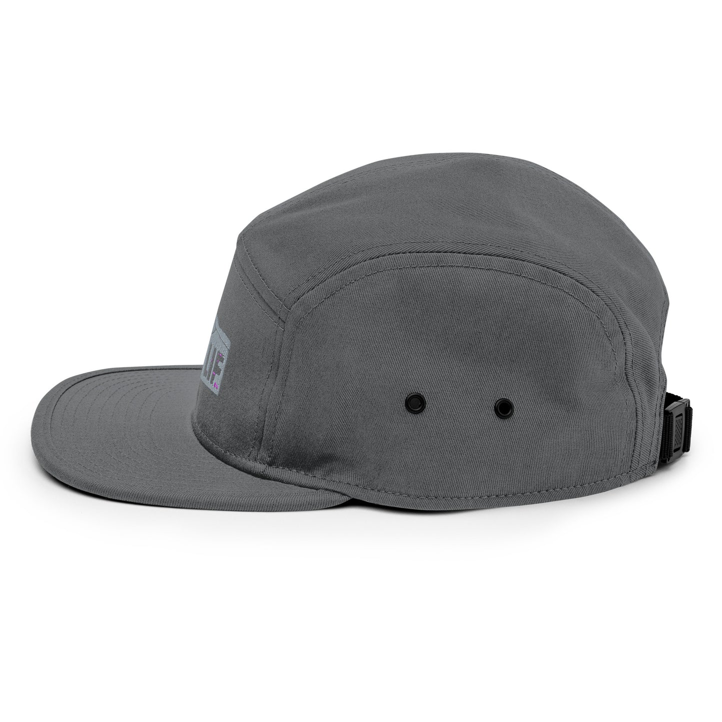 MTN LIF™ 5 Panel Camper Hat- embroidered GREY mtn logo