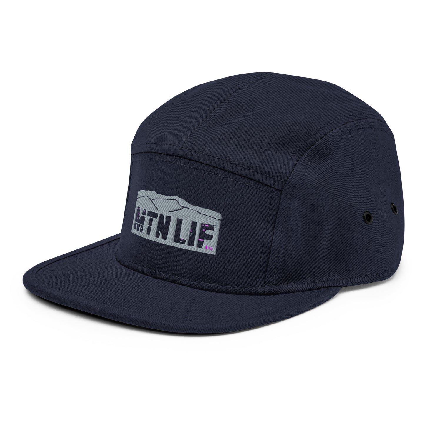 MTN LIF™ 5 Panel Camper Hat- embroidered GREY mtn logo