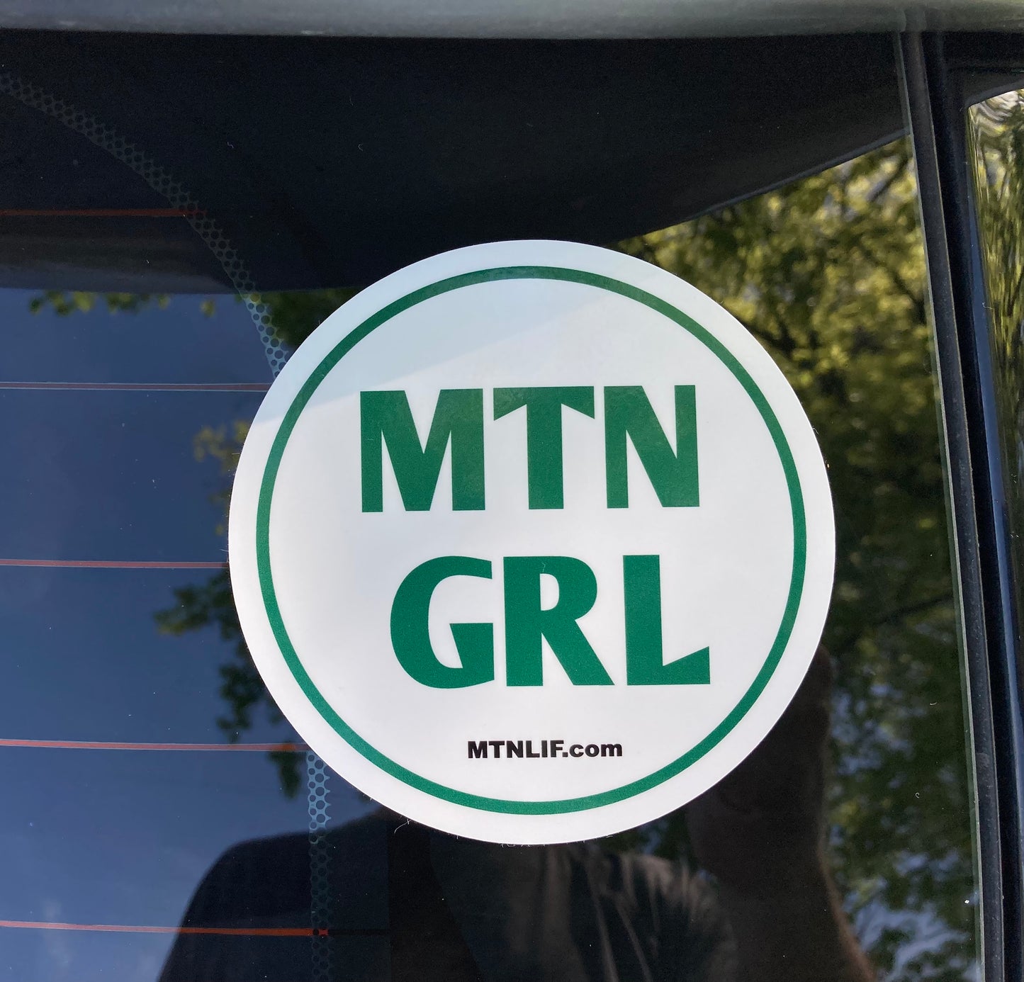 MTN GRL™ vinyl car window decal 4" circle