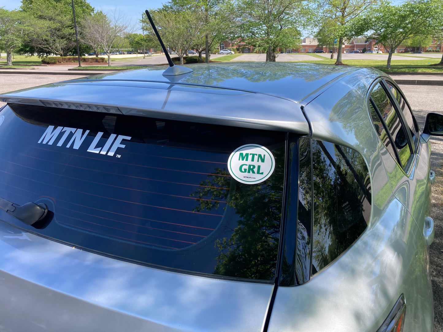 MTN GRL™ vinyl car window decal 4" circle