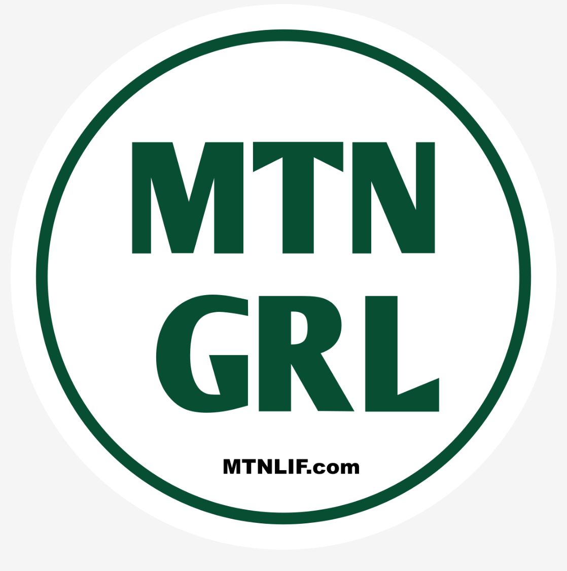 MTN GRL™ vinyl car window decal 4" circle