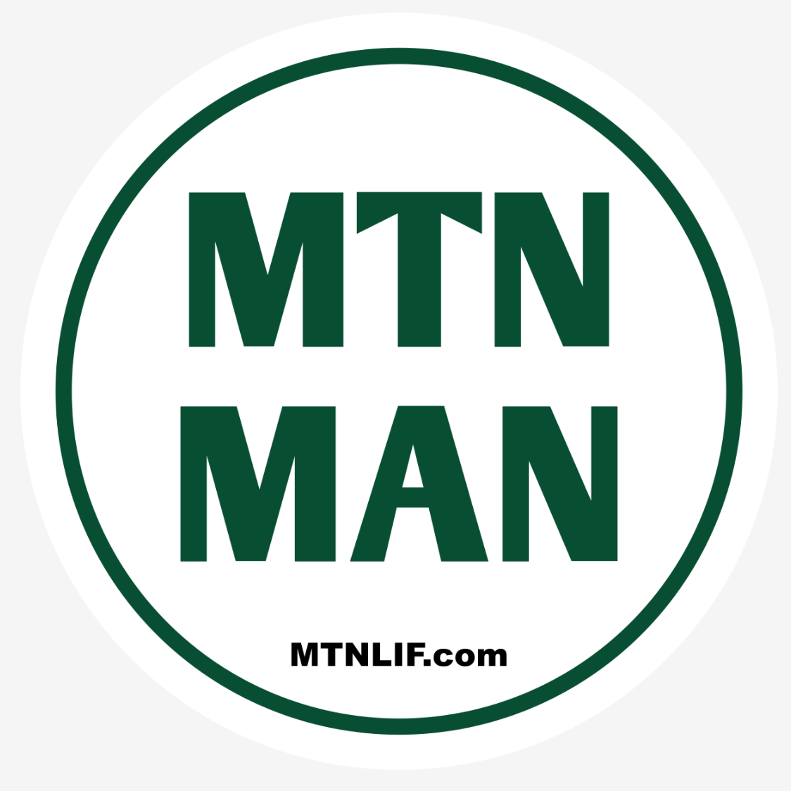 MTN MAN™ vinyl car window decal 4" circle