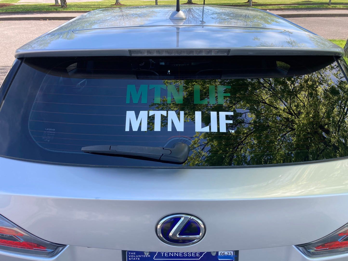 MTN LIF™ vinyl car window Lettering GREEN 12"
