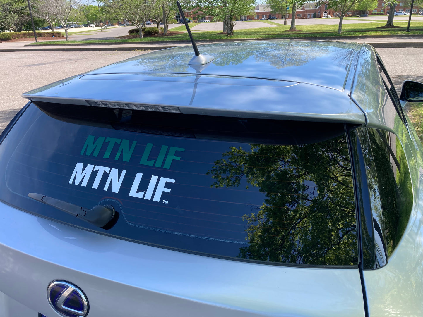 MTN LIF™ vinyl car window Lettering WHITE 12"