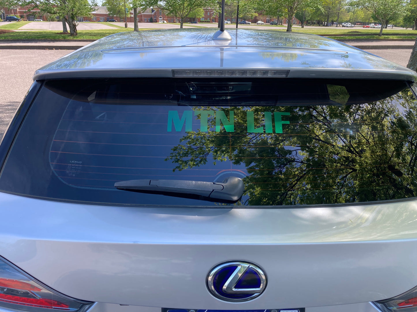 MTN LIF™ vinyl car window Lettering GREEN 12"