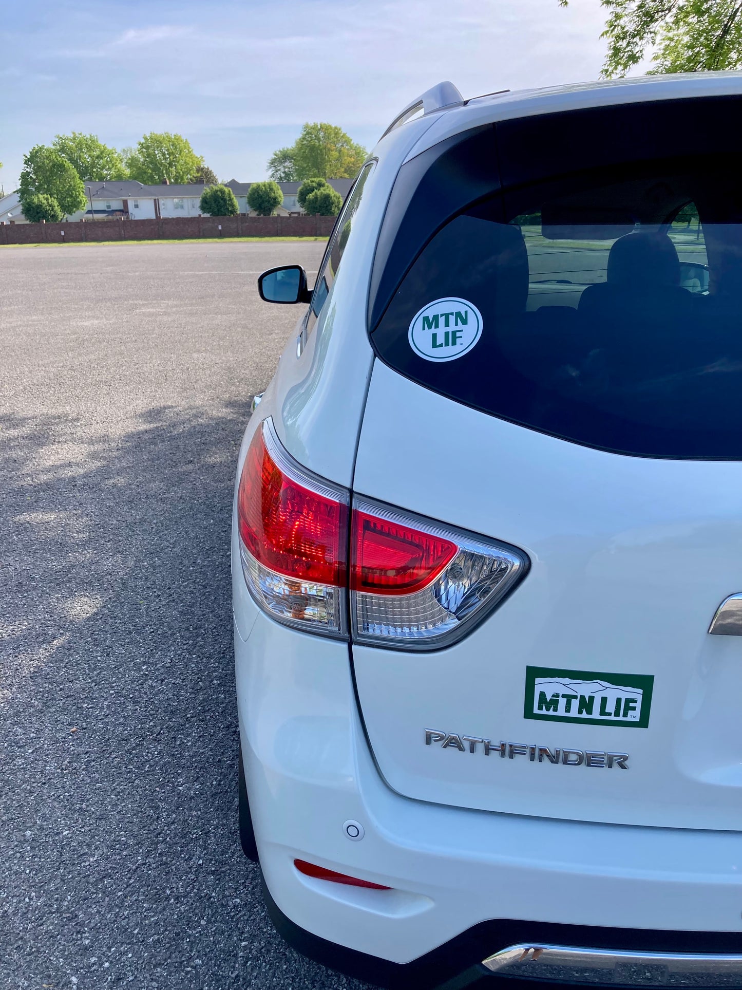 MTN LIF™ car MAGNET mtn logo GREEN on white 3x6"