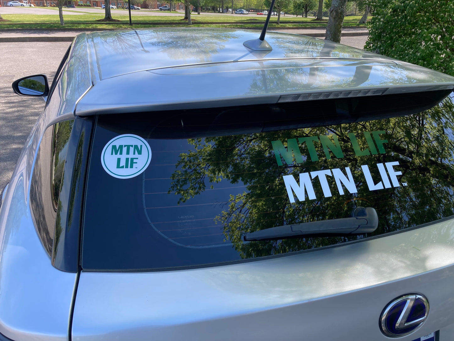 MTN LIF™ vinyl car window Lettering WHITE 12"