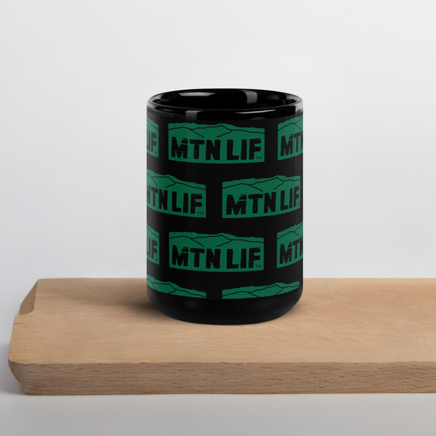 Black Glossy MTN LIF™ 15 oz. Mug