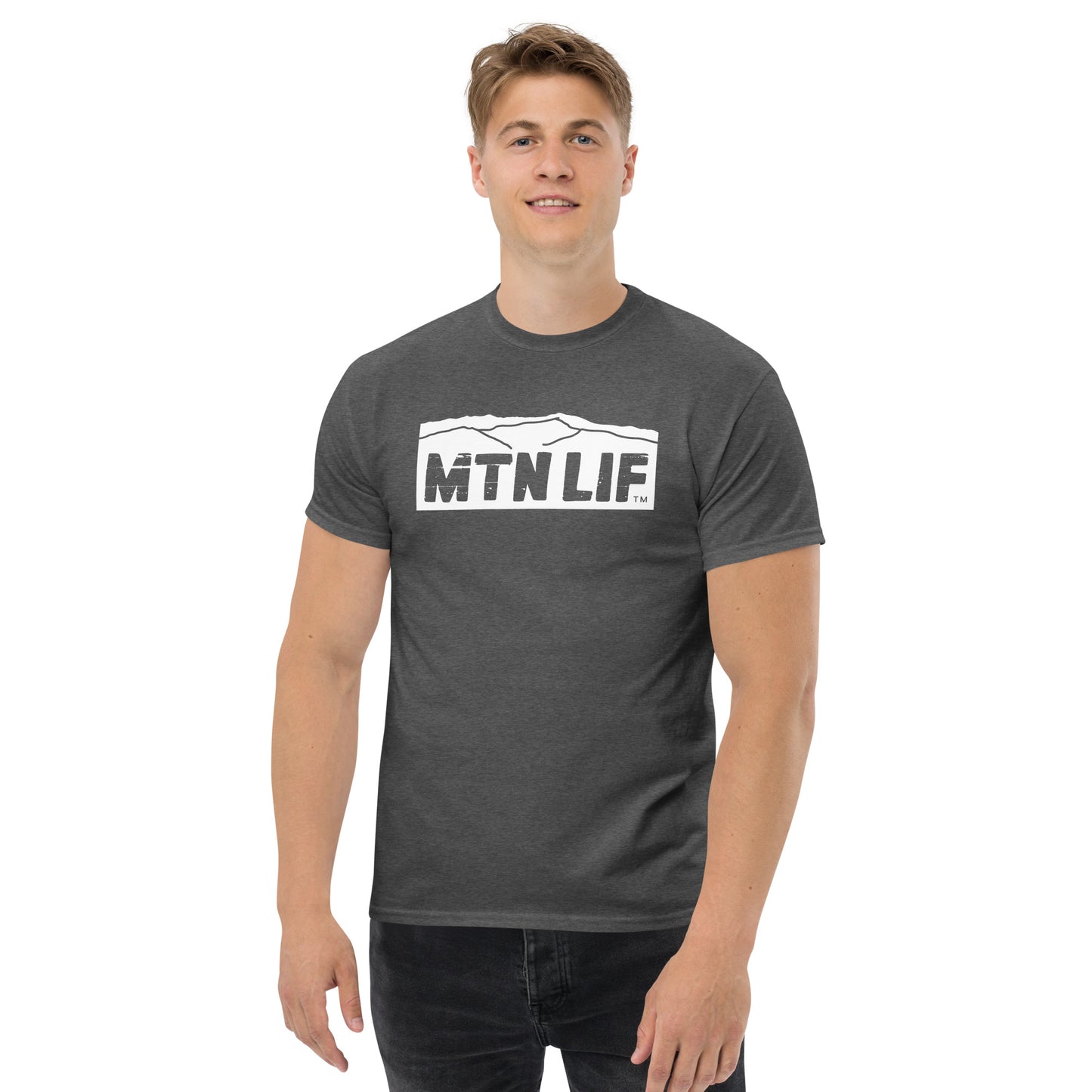 MTN LIF™ Men's classic tee with WHITE mtn logo