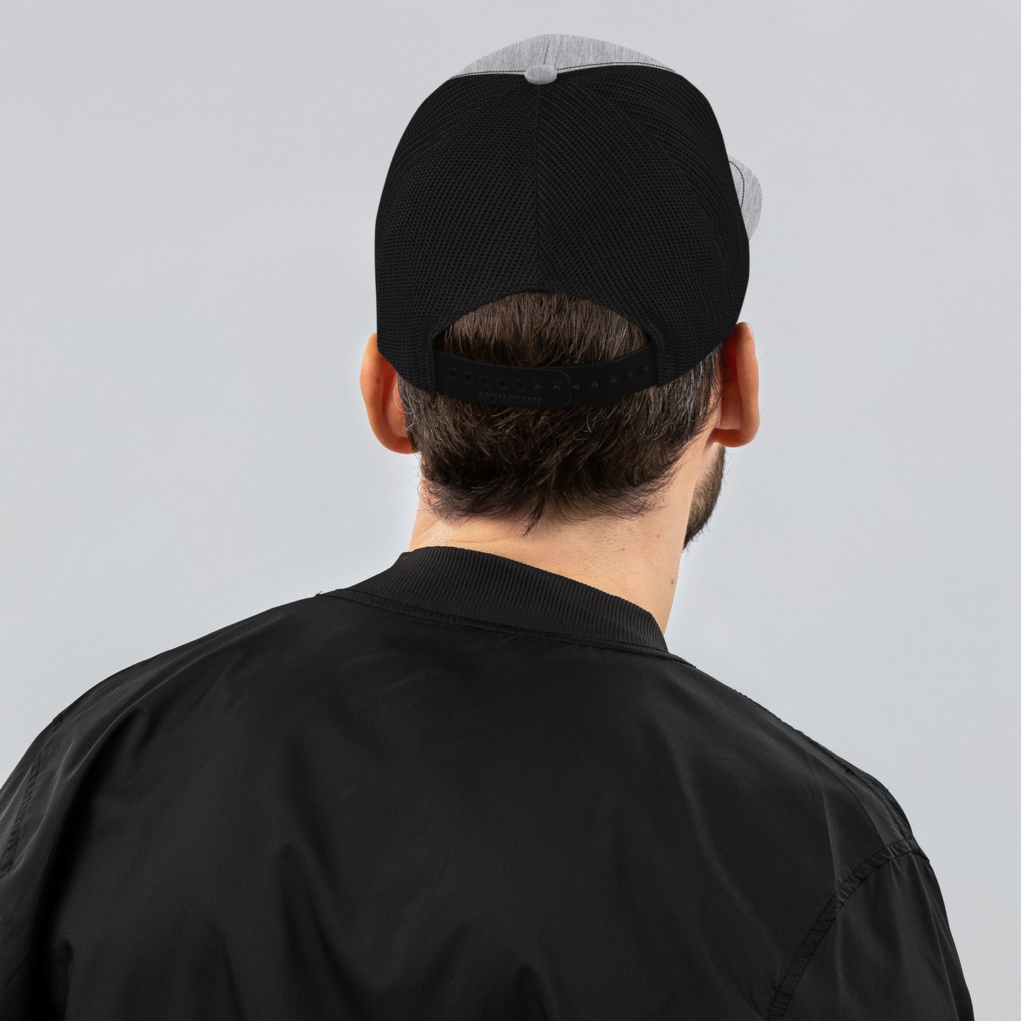 MTN LIF™ Trucker Cap GREY/BLACK- embroidered BLACK mtn logo