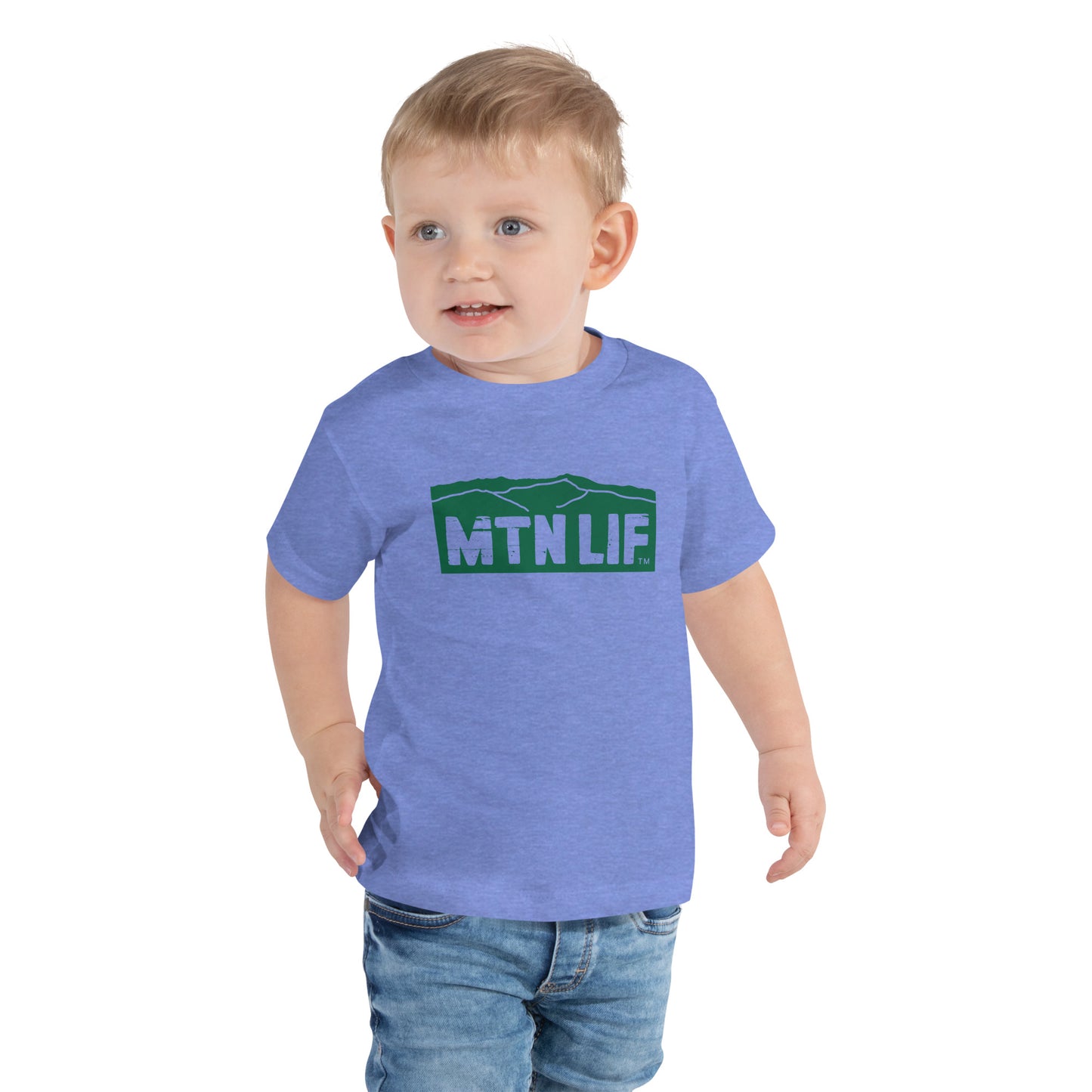 MTN LIF™ Toddler Short Sleeve Tee- GREEN mtn logo