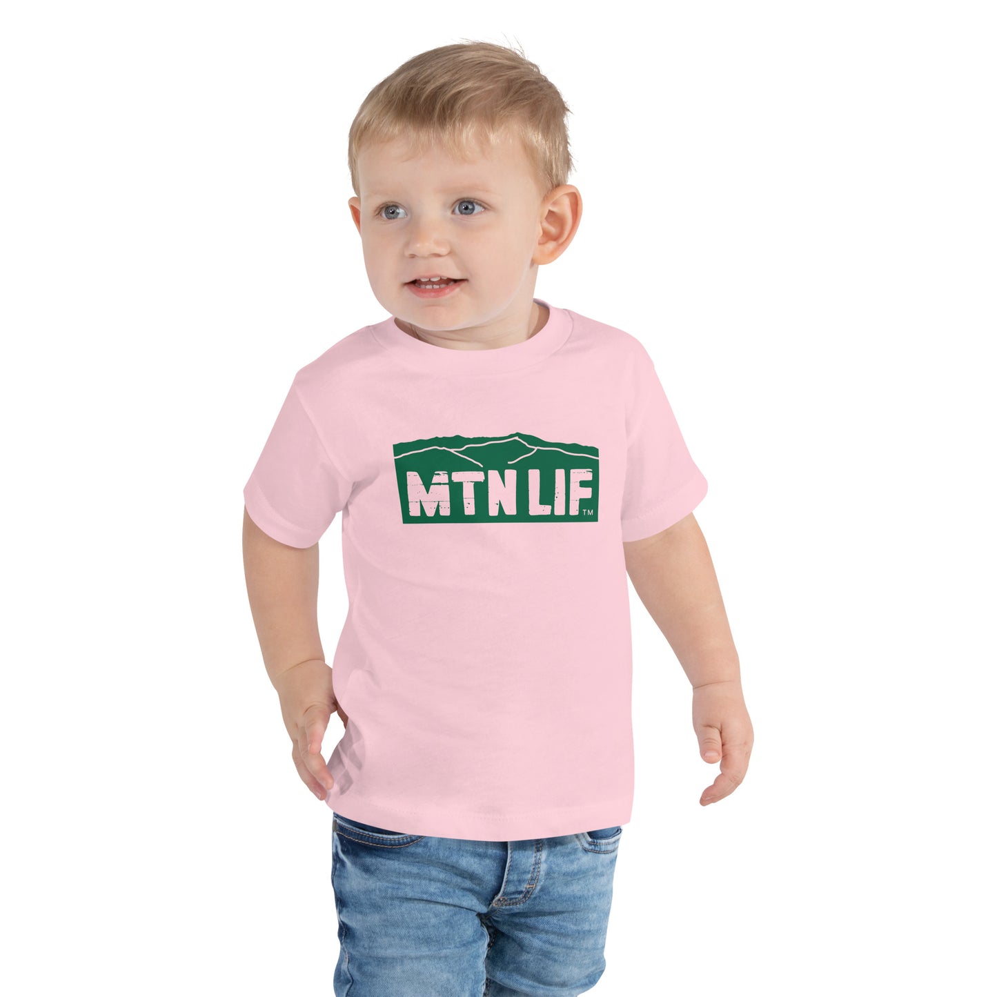 MTN LIF™ Toddler Short Sleeve Tee- GREEN mtn logo