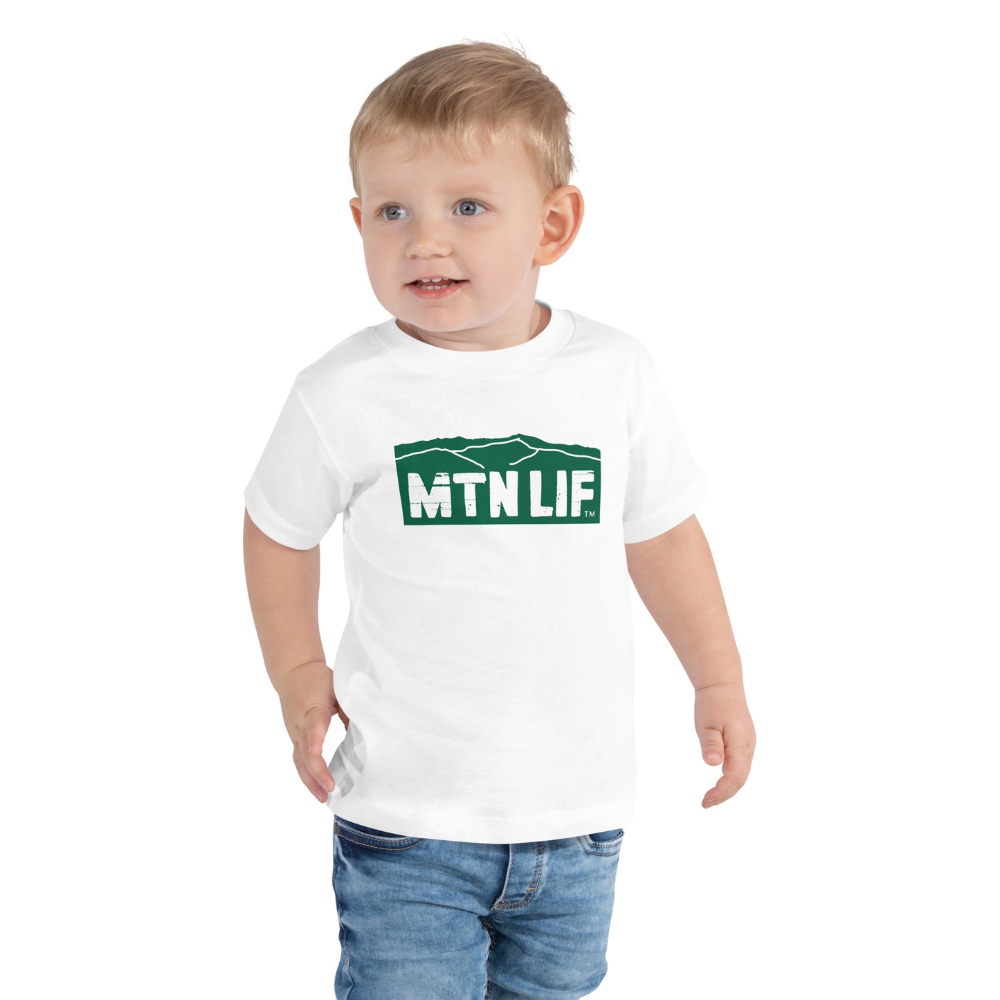 MTN LIF™ Toddler Short Sleeve Tee- GREEN mtn logo