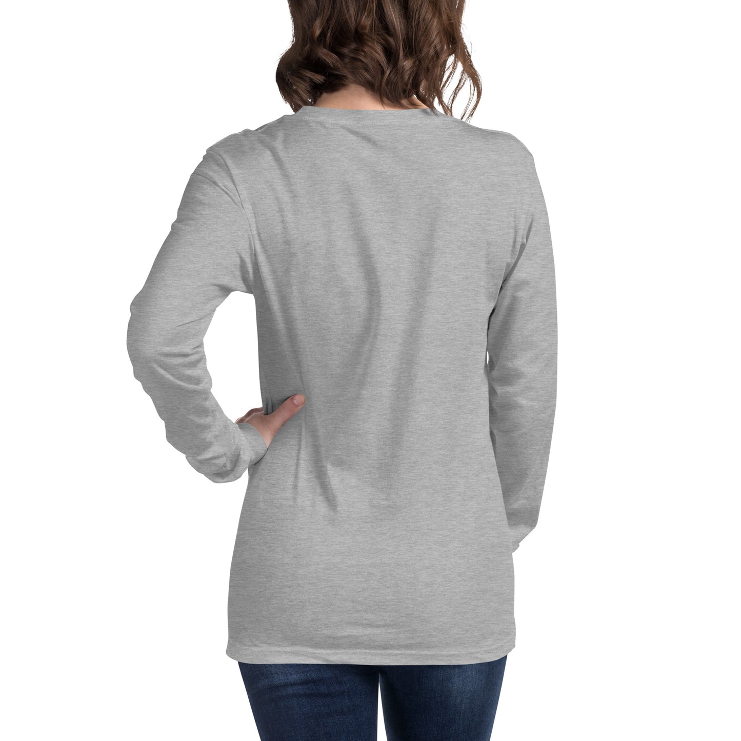 MTN LIF™ Unisex Long Sleeve Tee- WHITE mtn logo