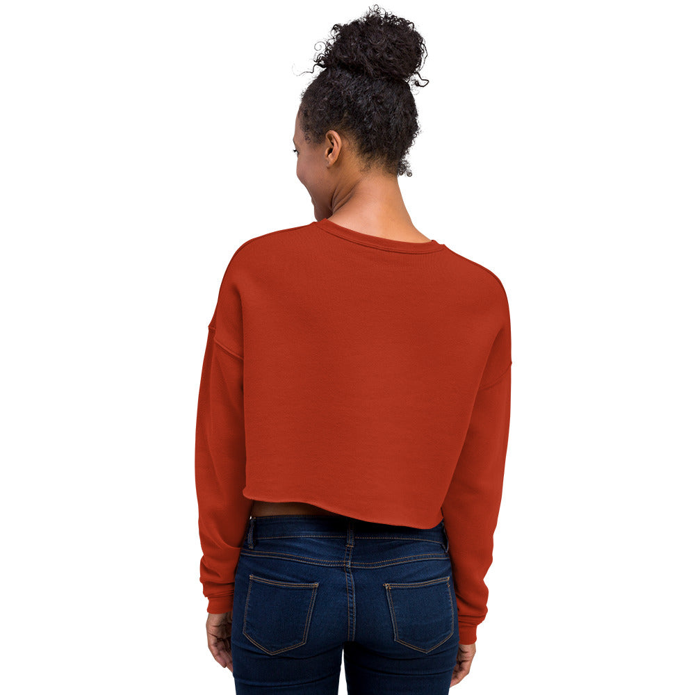 MTN LIF™ Cropped Sweatshirt- WHITE mtn logo