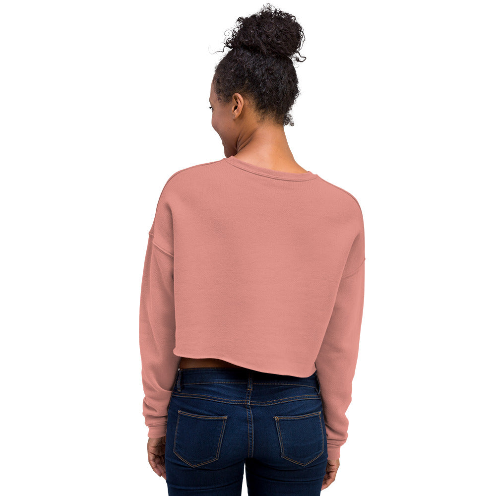 MTN LIF™ Cropped Sweatshirt- WHITE mtn logo