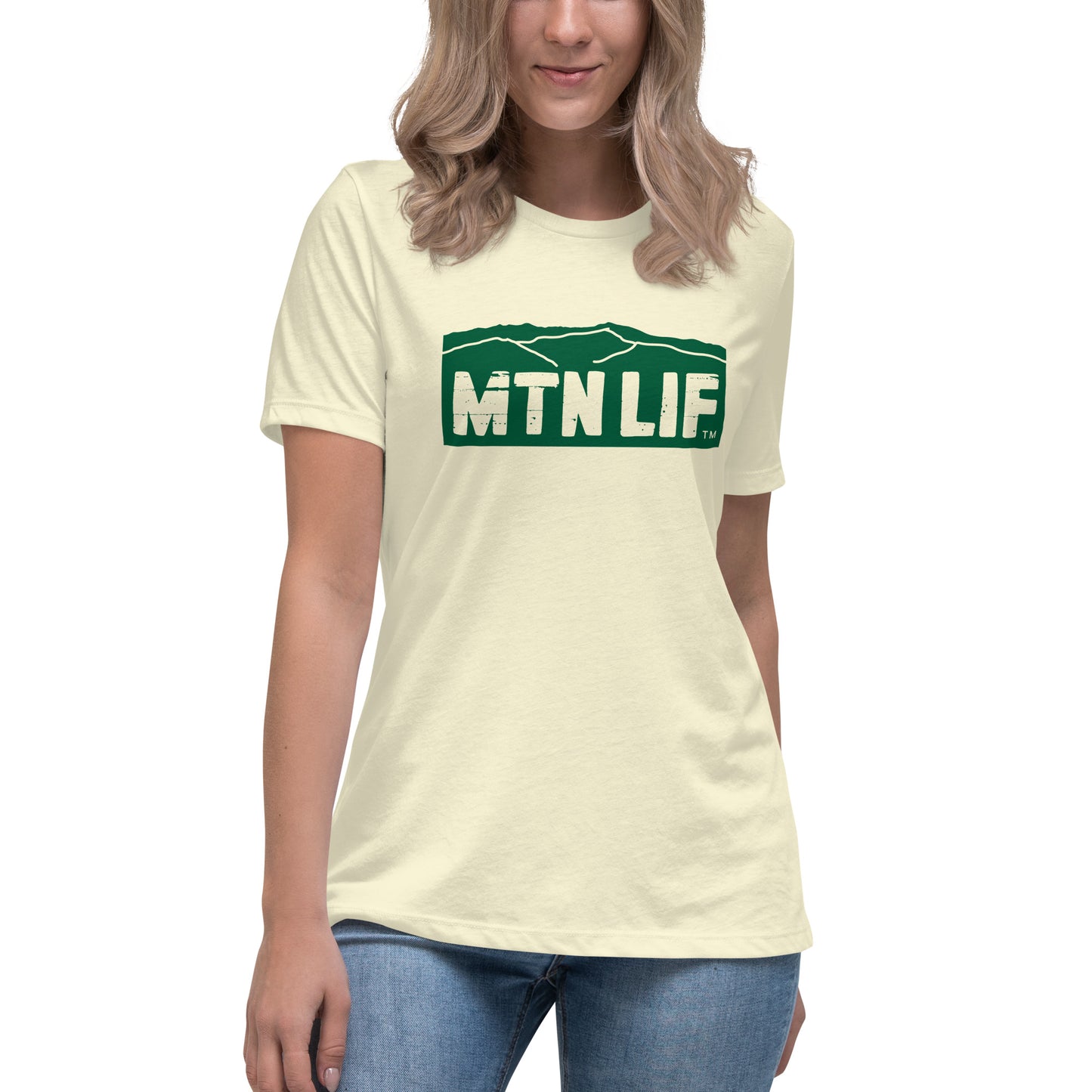 MTN LIF™ Women's Relaxed T-Shirt GREEN mtn logo