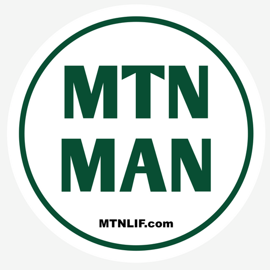 MTN MAN™ vinyl car window decal 4" circle