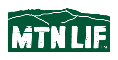 MTN LIF™ car MAGNET mtn logo WHITE on green 3x6"