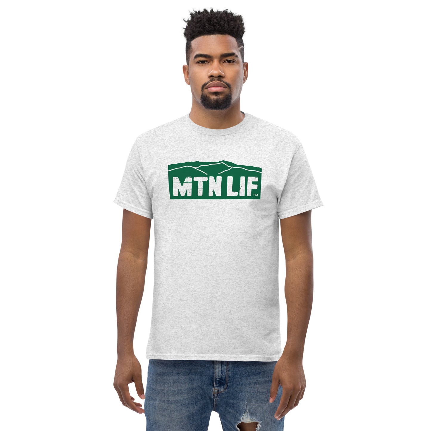 MTN LIF™ Men's classic tee with GREEN mtn logo