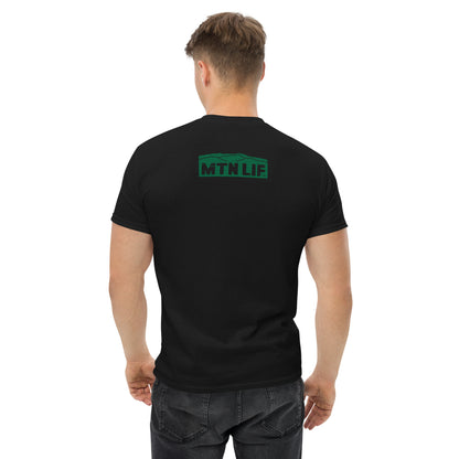 MTN LIF™ Men's classic tee GREEN mtn logo FRONT+BACK!