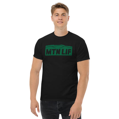 MTN LIF™ Men's classic tee GREEN mtn logo FRONT+BACK!