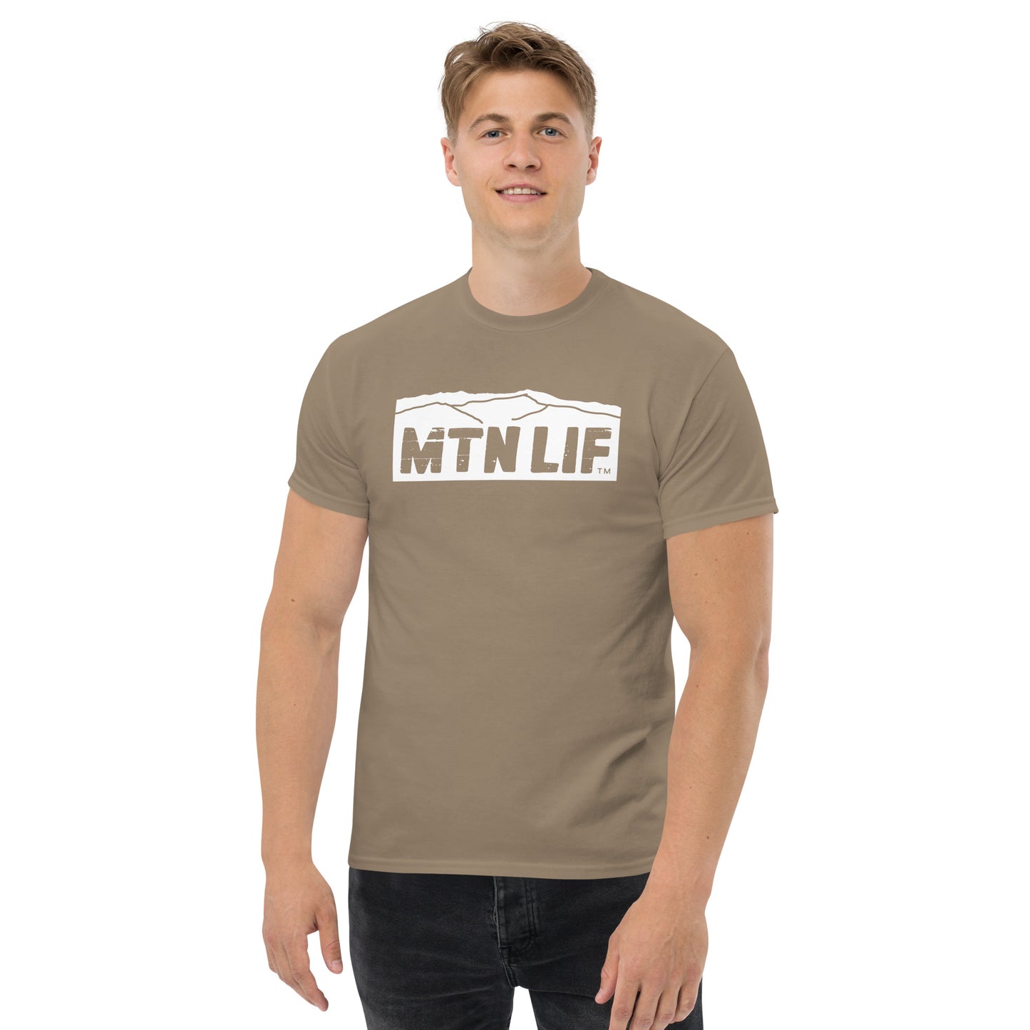 MTN LIF™ Men's classic tee with WHITE mtn logo