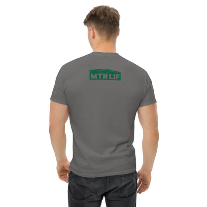 MTN LIF™ Men's classic tee GREEN mtn logo FRONT+BACK!