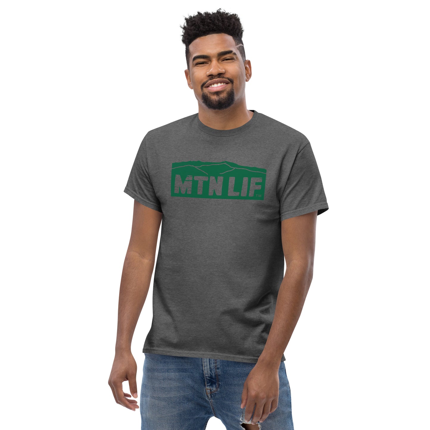 MTN LIF™ Men's classic tee with GREEN mtn logo