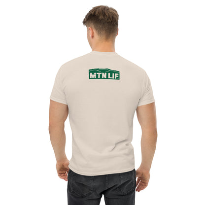 MTN LIF™ Men's classic tee GREEN mtn logo FRONT+BACK!