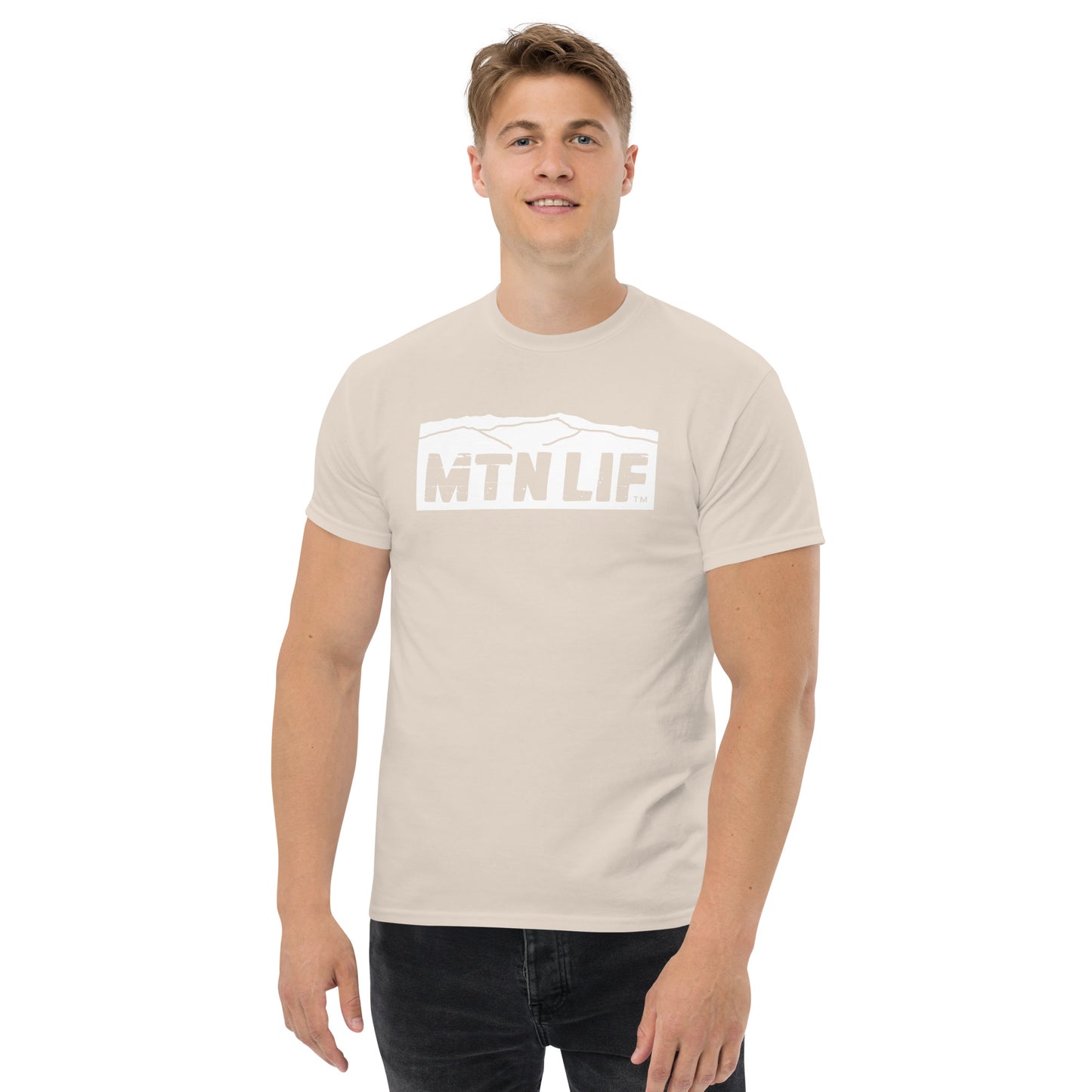 MTN LIF™ Men's classic tee with WHITE mtn logo