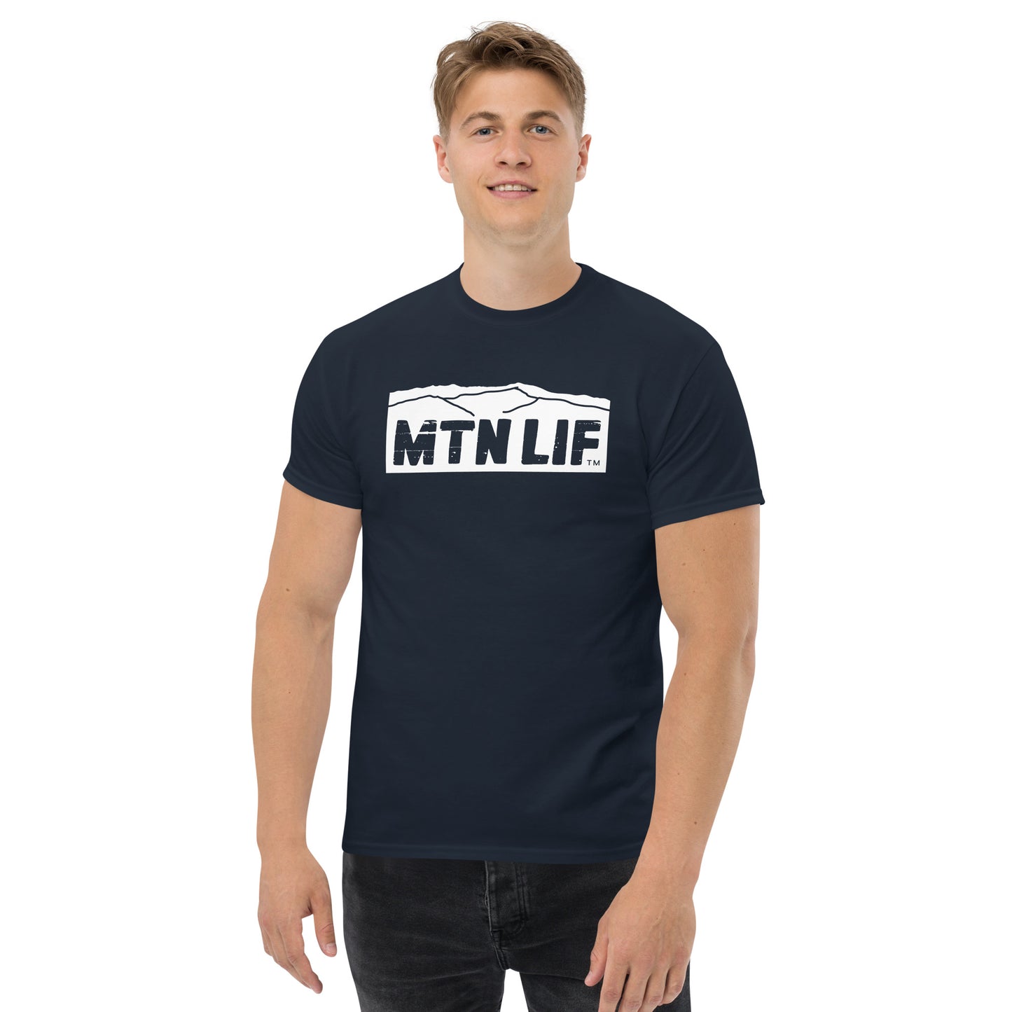 MTN LIF™ Men's classic tee with WHITE mtn logo