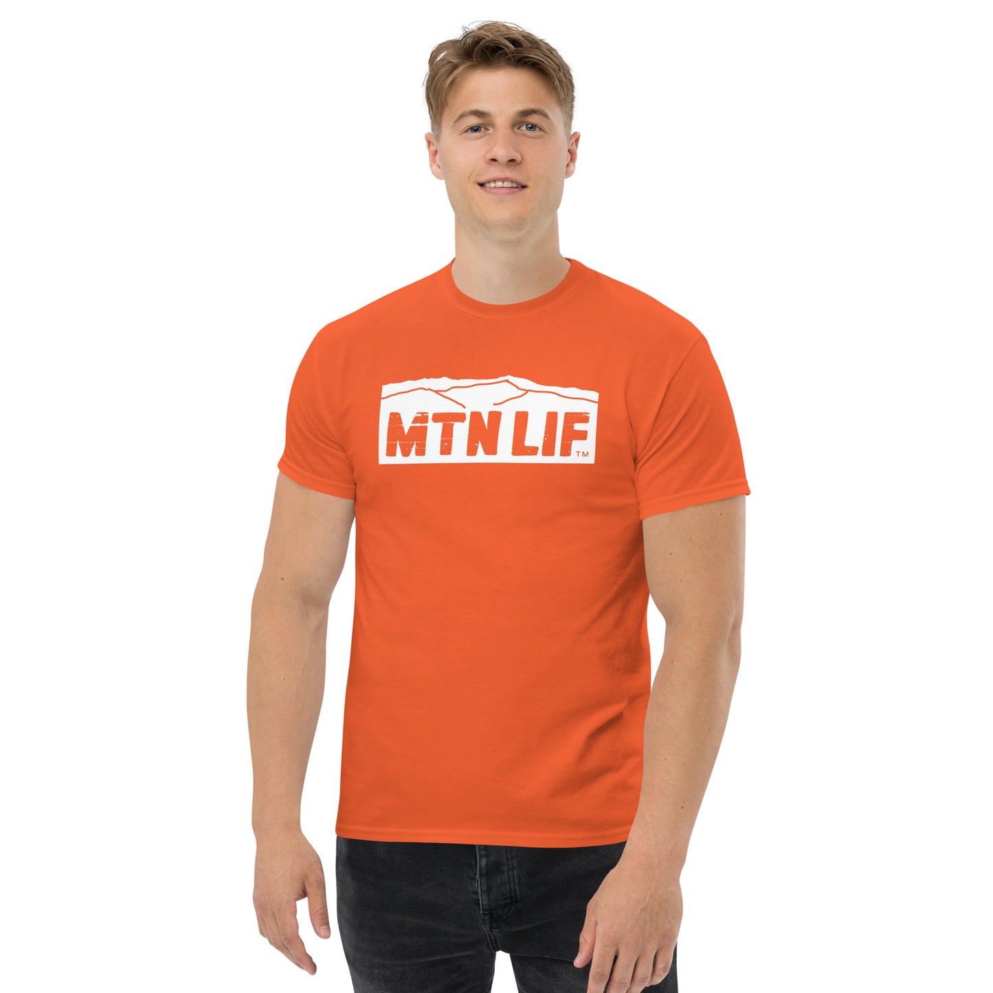 MTN LIF™ Men's classic tee with WHITE mtn logo