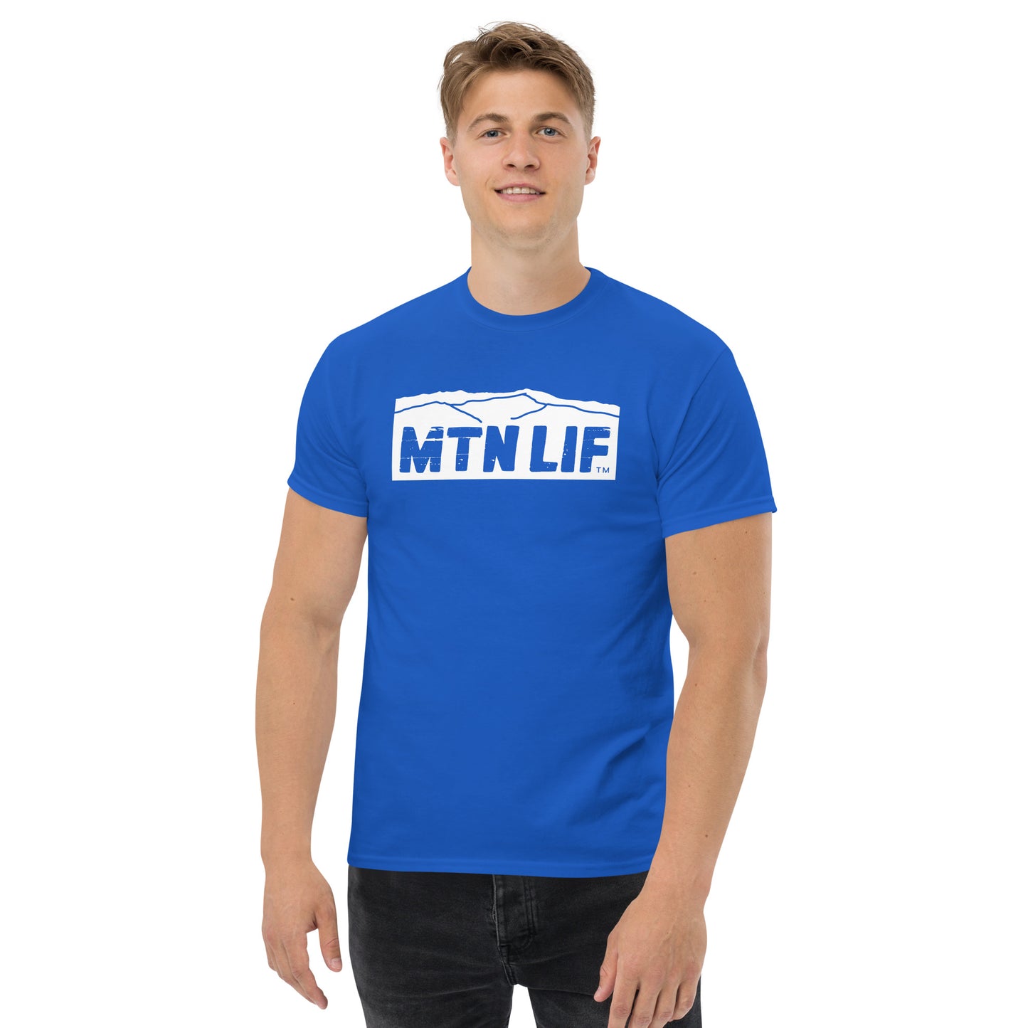 MTN LIF™ Men's classic tee with WHITE mtn logo