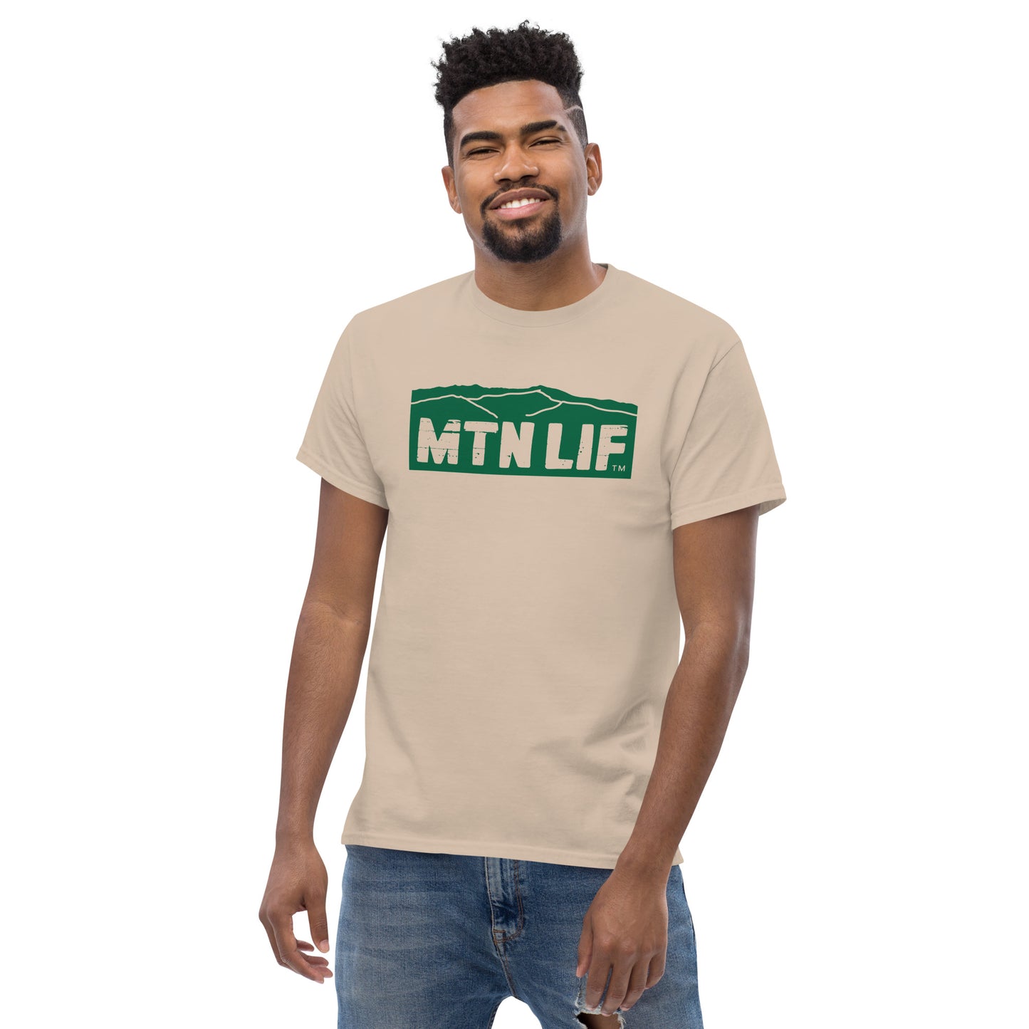 MTN LIF™ Men's classic tee with GREEN mtn logo