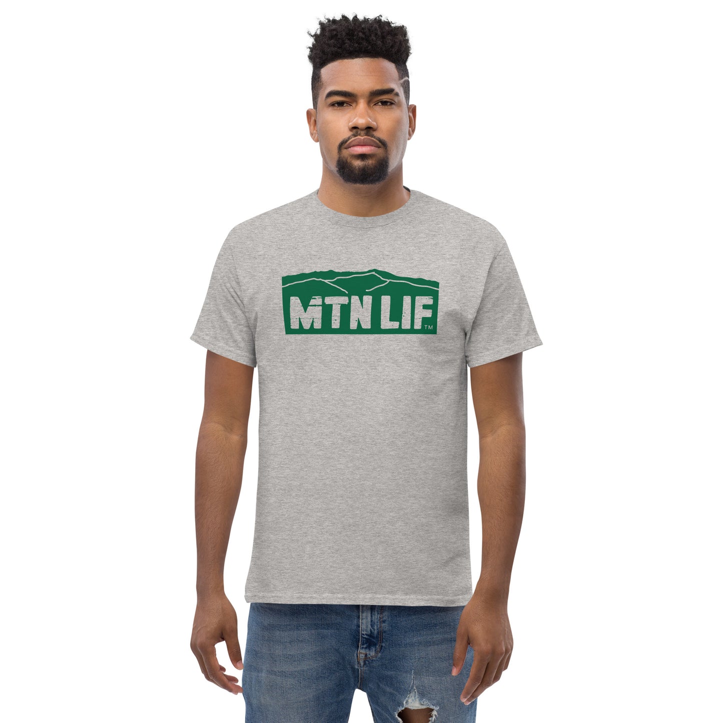 MTN LIF™ Men's classic tee with GREEN mtn logo