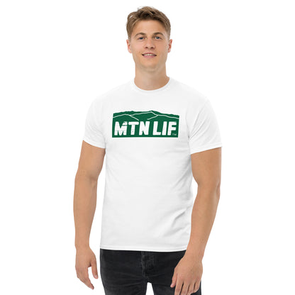 MTN LIF™ Men's classic tee GREEN mtn logo FRONT+BACK!