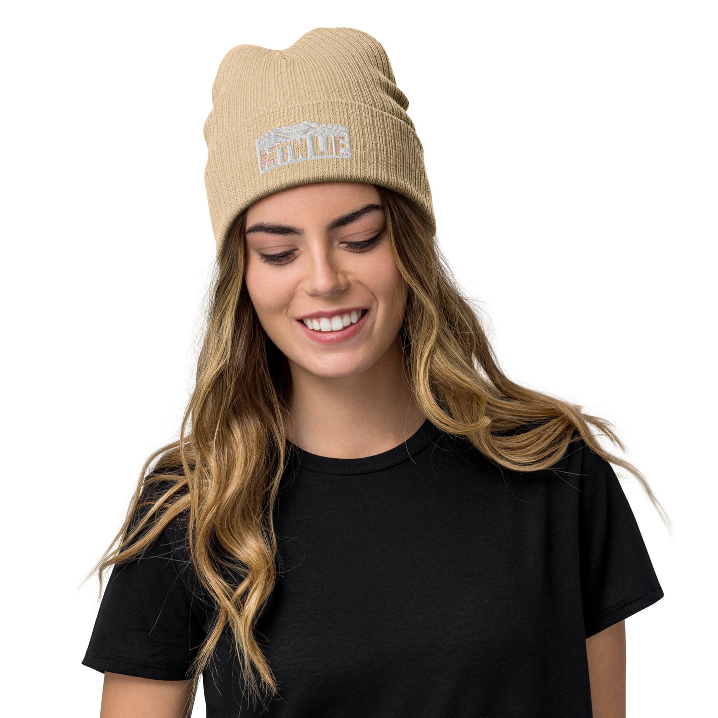 MTN LIF™ Ribbed knit beanie-embroidered SILVER mtn logo