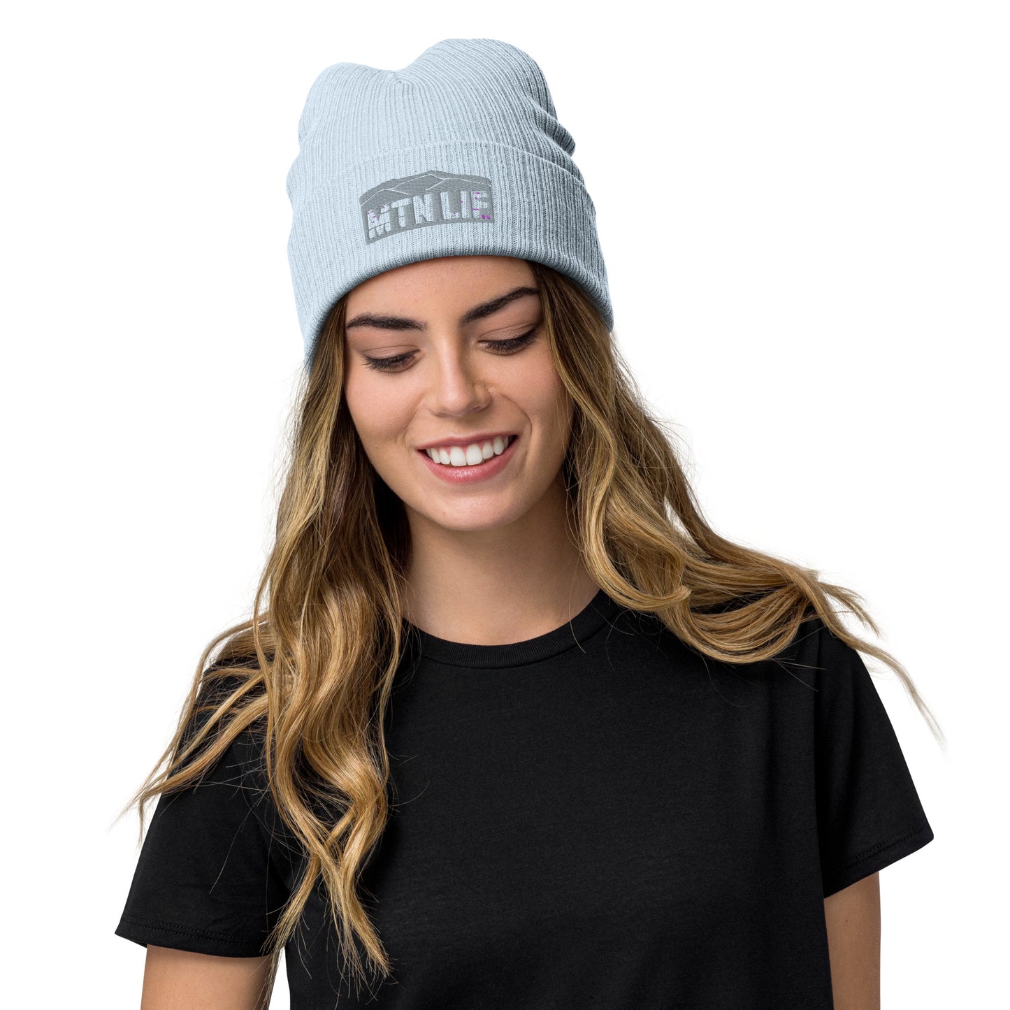 MTN LIF™ Ribbed knit beanie-embroidered GREY mtn logo