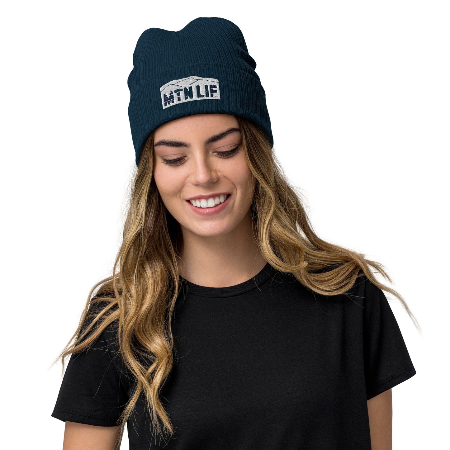 MTN LIF™ Ribbed knit beanie-embroidered SILVER mtn logo