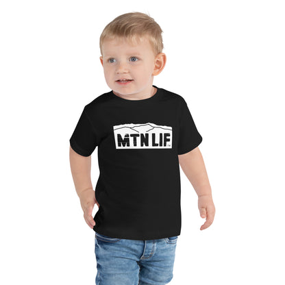 MTN LIF™ Toddler Short Sleeve Tee- WHITE mtn logo