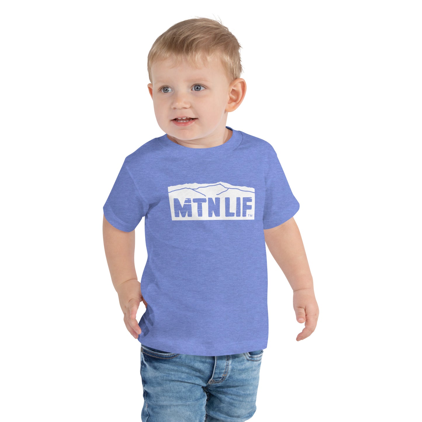 MTN LIF™ Toddler Short Sleeve Tee- WHITE mtn logo