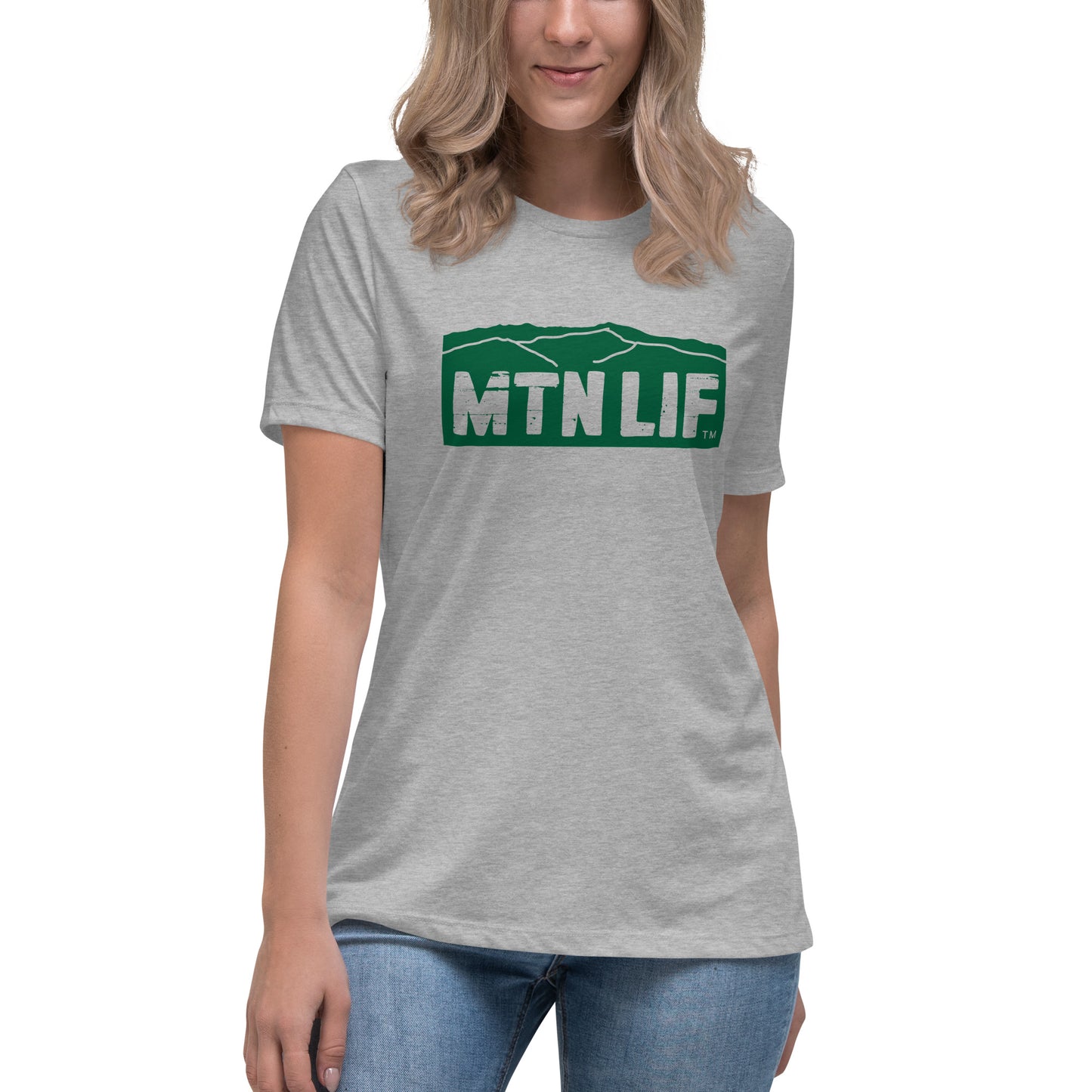 MTN LIF™ Women's Relaxed T-Shirt GREEN mtn logo