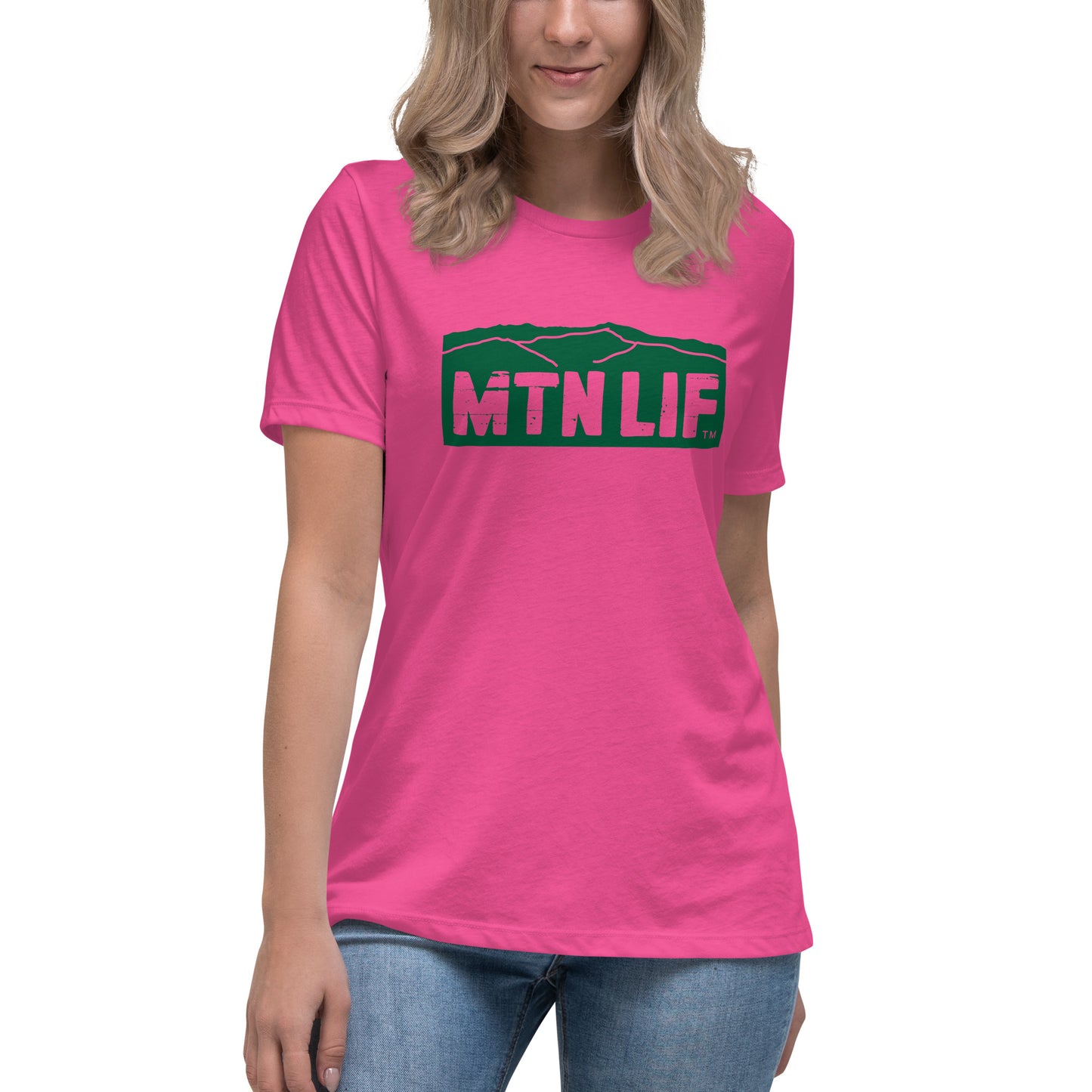 MTN LIF™ Women's Relaxed T-Shirt GREEN mtn logo