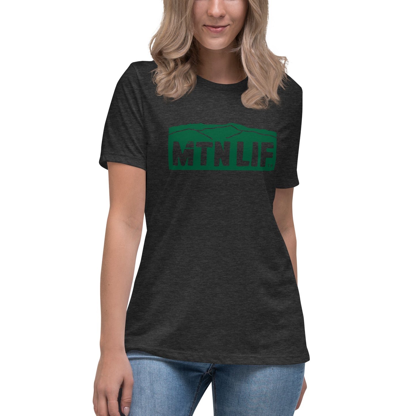 MTN LIF™ Women's Relaxed T-Shirt GREEN mtn logo