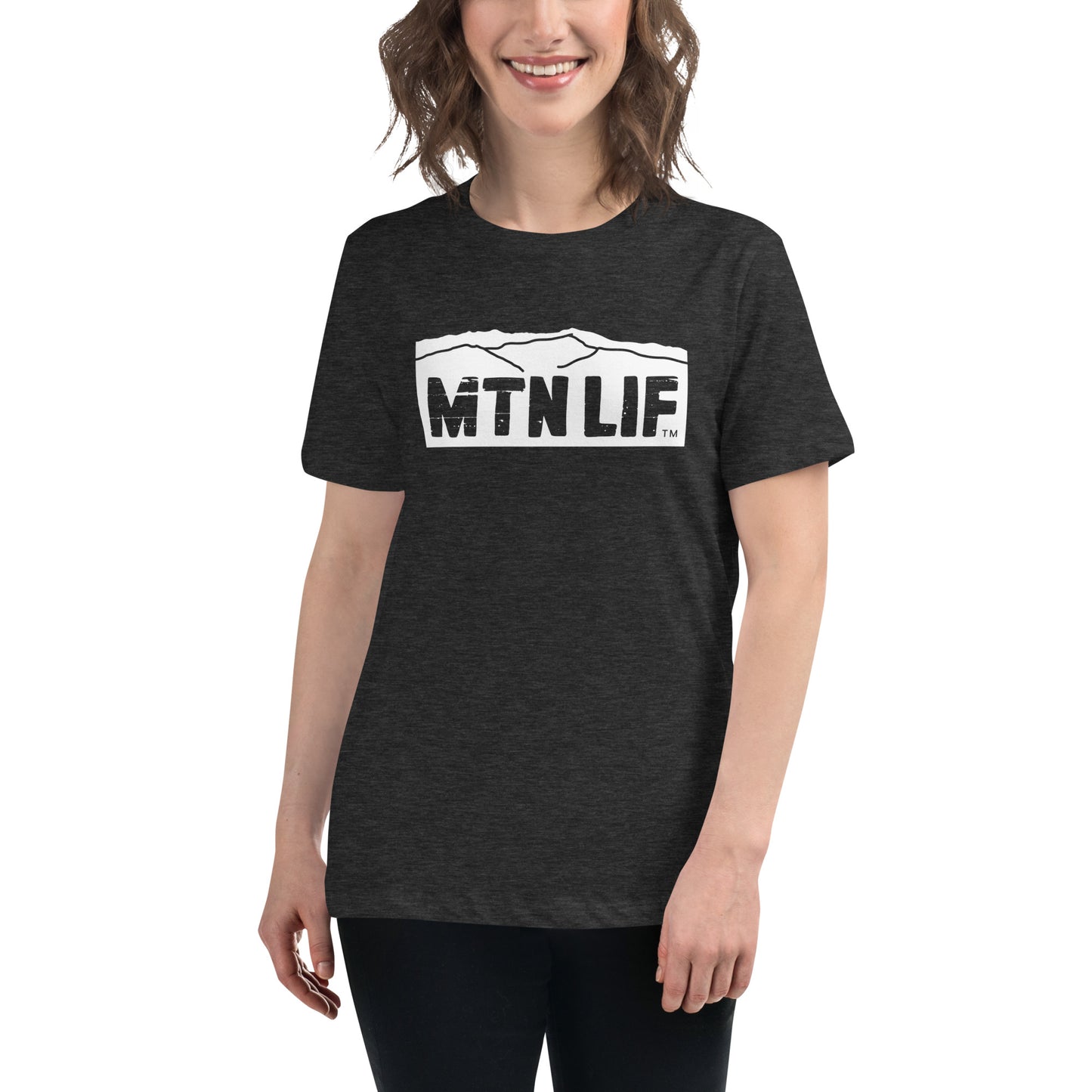 MTN LIF™ Women's Relaxed T-Shirt WHITE mtn logo