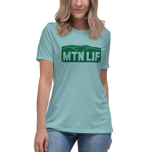 MTN LIF™ Women's Relaxed T-Shirt GREEN mtn logo