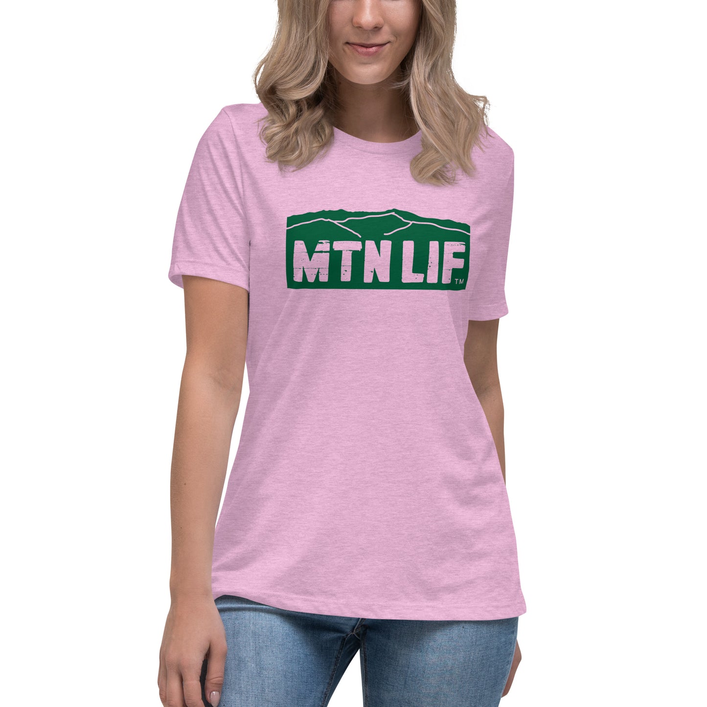 MTN LIF™ Women's Relaxed T-Shirt GREEN mtn logo