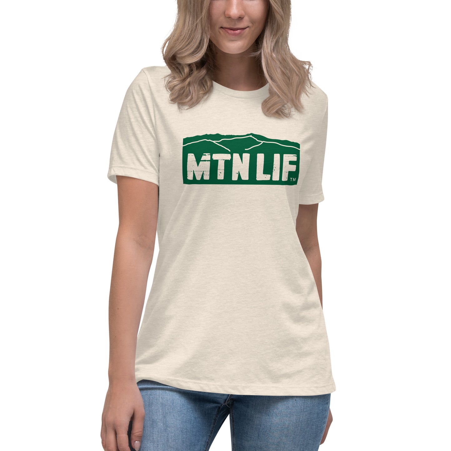 MTN LIF™ Women's Relaxed T-Shirt GREEN mtn logo